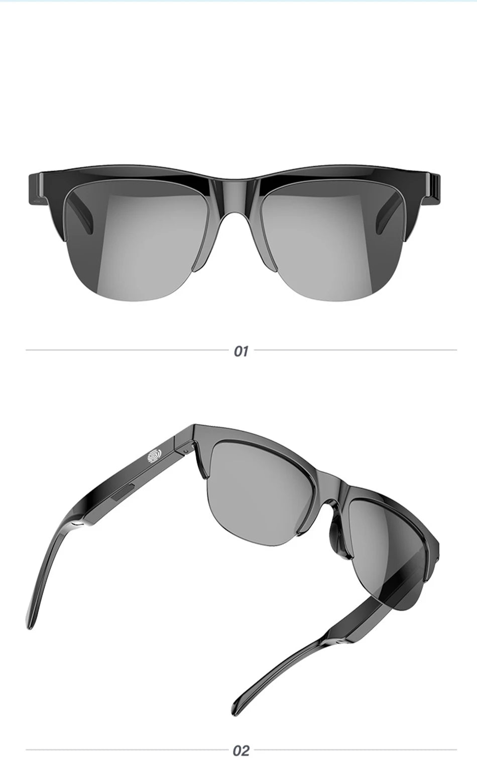 Smart Glasses: Lunettes de Soleil Bluetooth sans Fil