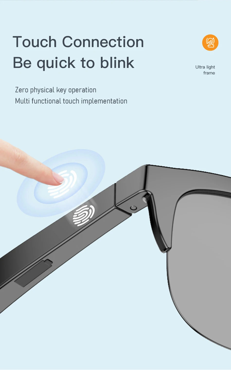 Smart Glasses: Lunettes de Soleil Bluetooth sans Fil